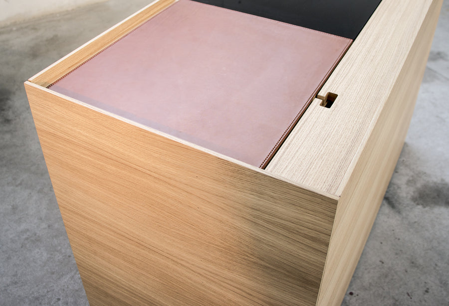 BROWN PC Unit Cabinet or Desk by Stephane Lebrun for Dessie' - DUPLEX DESIGN