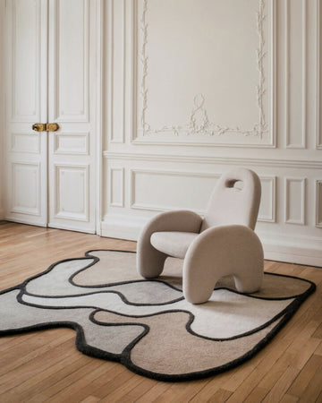 TAPIS FORME LIBRE COQUILLAGE