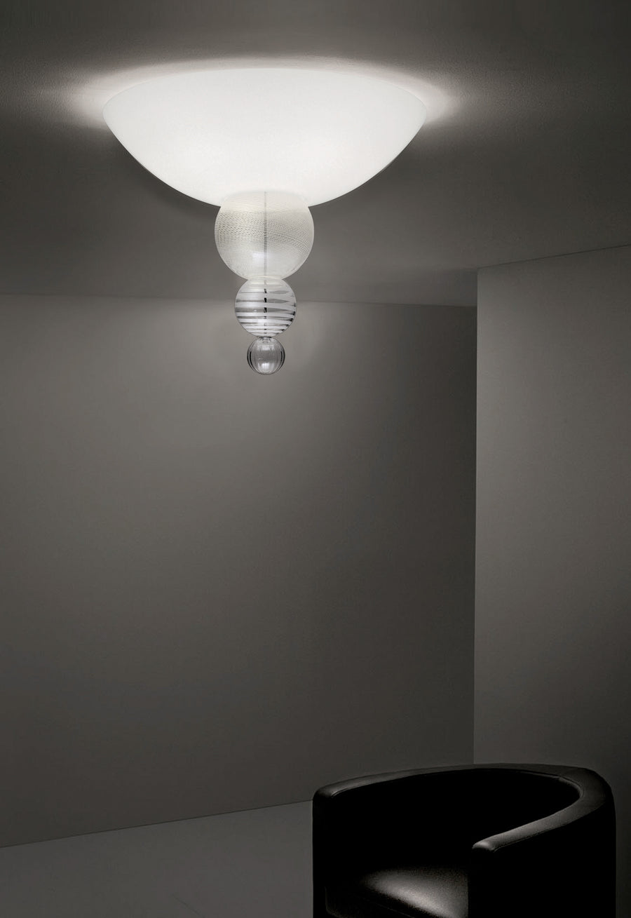 ABACO PLAFONIERA Ceiling Lamp by Monica Guggisberg and Philip Baldwin for Venini - DUPLEX DESIGN