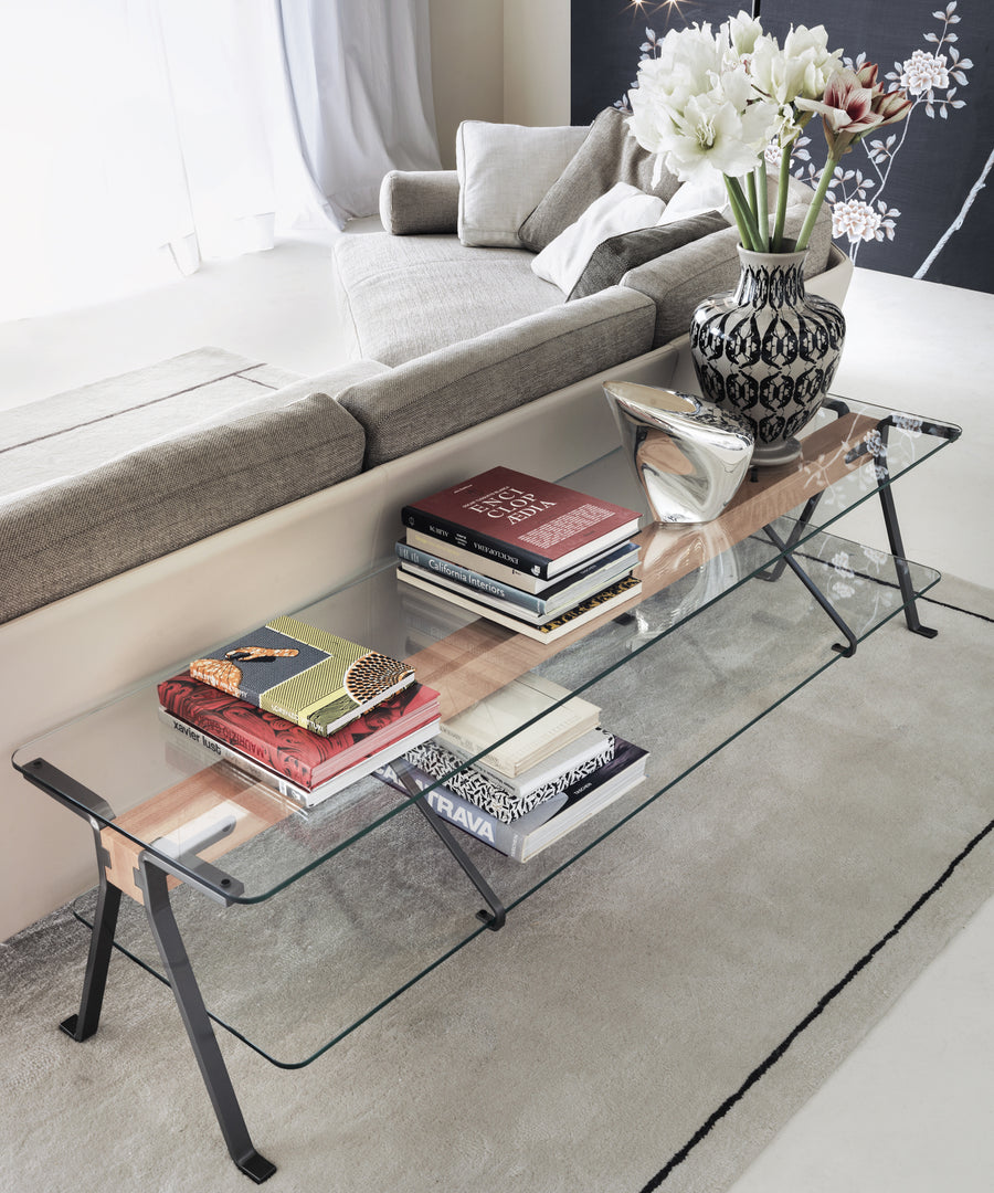 FRATELLO Low Double-Top Table by Enzo Mari for Driade - DUPLEX DESIGN