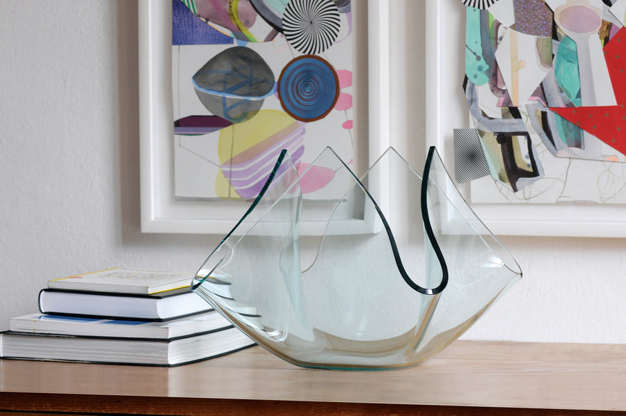 CARTOCCIO Q Glass Vase by Pietro Chiesa for Fontana Arte - DUPLEX DESIGN