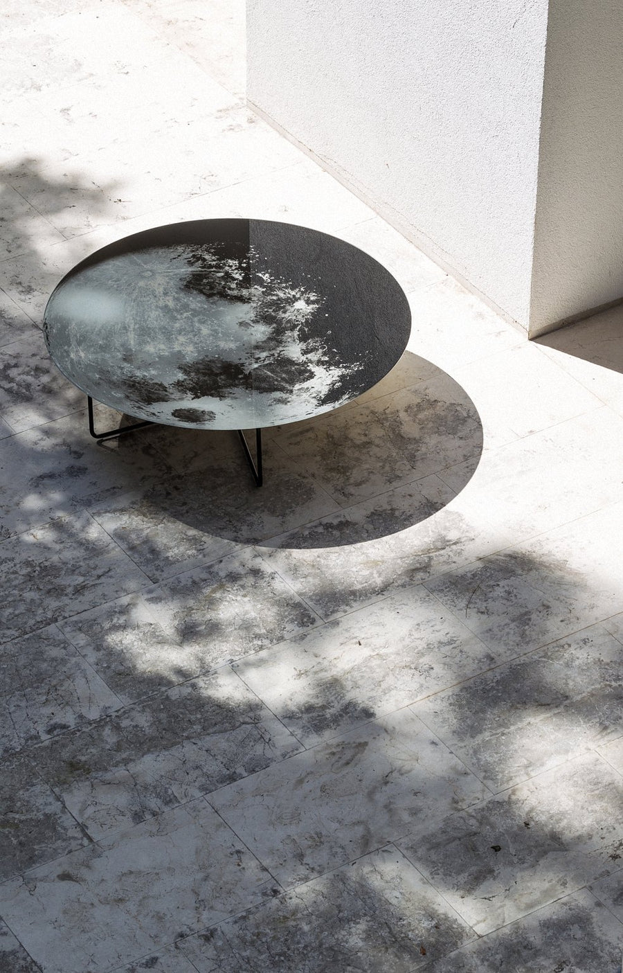 MY MOON MY MIRROR Printed Glass Mirror Coffee Table by Moroso for Diesel Living - DUPLEX DESIGN