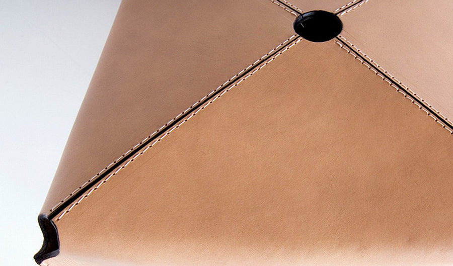 PATRICK Leather Stool by Claude Bouchard for Oscar Maschera - DUPLEX DESIGN