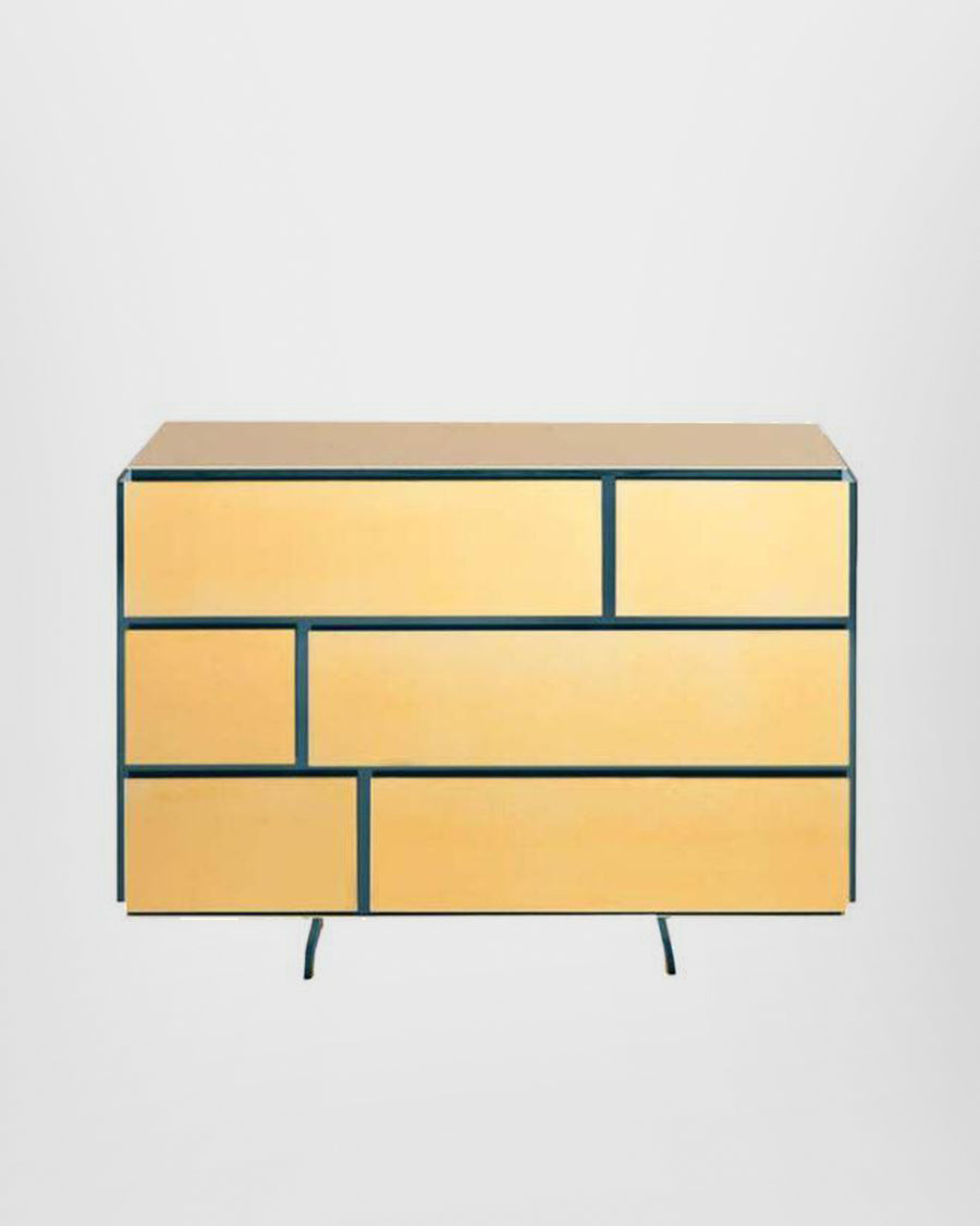 GOLD CHEST OF DRAWERS